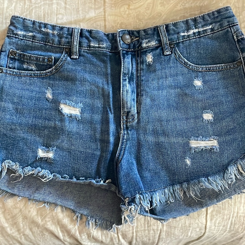 Free People Distressed Cutoff Shorts